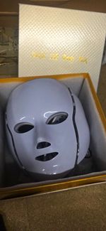 LED Light Therapy Face Mask White with Controller & Power Adapter, 3 Settings