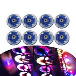 8pcs LED Inline Skate Wheels Self Powered No Battery Needed 82A PU 64 70 80mm