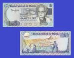 Malta 5 Maltese Lira 1986 Agatha Barbara  uk -Reproduktion