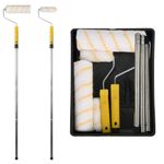 Paint Roller Set with Extension Pole Tray Brush and Roller Sleeves Wall Ceiling