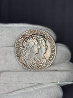 1689 William and Mary Silver Half Crown (second reverse)