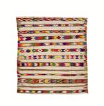 Vintage Algerian Amazigh Berber Wool Rug 211x213 Colorful Handmade 1950s