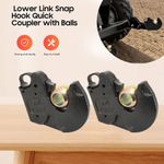 2PCS Tractor Lower Link Cat 2 Cat 3 Quick Release Weld On Hooks C With Balls
