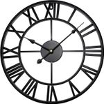 Large Outdoor Garden Wall Clock 40/60cm Big Open Face Metal Roman Numerals Giant