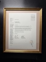 Original Television Academy Letter 2004 Stanford Tischler Emmy MASH Framed