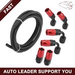10ft 1/4" Auto Braided Fuel Line with AN4 End Fitting for CPE Oil Gas Hose