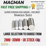 Magman Premium Neodymium Disc Magnets - 2mm to 30mm - Industrial Craft DIY