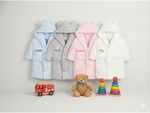 Personalised Embroidered Baby Dressing Gown Novelty Robe Name 0-24 Girl Boy