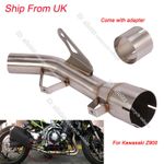 For Kawasaki Z900 Exhaust Tips Mid Link Connect Tube Catalyst Pipe with Adapter