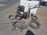 Kiam KM3400P Wheel-Mounted Petrol Pressure Washer, 500L Tank, 4x Hoses & Lance