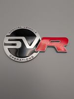 Jaguar Land Rover SVR Badge.