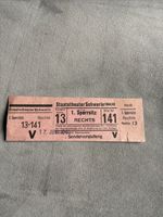1944/1945 Staatstheater Schwerin Germany Theatre Ticket Sondervorstellung WWII