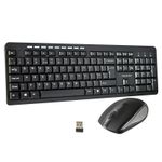 2.4GHz Wireless Keyboard And Mouse Set UK USB Dongle For PC Laptop Full-Size NEW