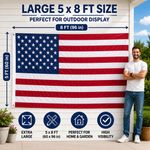 U.S.A. FLAG GIANT 8 X 5 AMERICA AMERICAN UNITED STATES