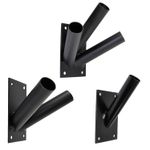 Single/Triple/Double Flag Pole Holder Wall Mounted Flag Pole Bracket Black
