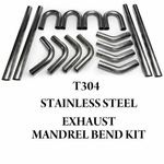 STAINLESS STEEL MANDREL BEND EXHAUST DIY PIPE KIT 45 90 180 DEGREE ELBOW 