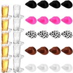 24/33Pcs Mini Cowboy Boot Shot Glasses Plastic Whiskey Cowboy Cup Beer Boot Cups
