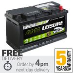 AGM LP100 100ah Popular Caravan Battery Leisure Type (85ah Replacement)