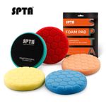 SPTA 5Pcs 6 inch (150mm) Hex Logic Polishing Foam Pads Kit for DA/RO/GA Polisher