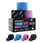 3 ROLLS SPORTTAPE Weightlifting Thumb Tape - EAB for Hookgrip, Crossfit, Lifting