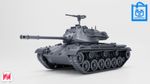 M47 General Patton II Vehicle Model 3D Print Multiple Scales 1:35–1:16