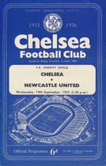 FA CHARITY SHIELD PROGRAMME 1955 Chelsea v Newcastle United