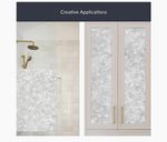 Static Cling Decorative Privacy Window Film Leaf Pattern White/Grey 36in