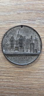 Victorian 1884 West Bromwich Institute Foundation Stone Medal Alderman Farley