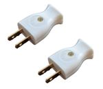 2x US American Thailand Laos DIY travel adapter 2 Pin Male Plug re-wireable