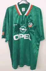 Original Vintage Ireland USA'94 World Cup Home Football Shirt Adidas Lge 42-44"