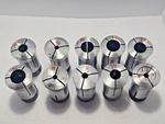 10PC LOT  CLEAN HARDINGE 16C  COLLETS (7 STD.  3 EMERG.) SEE COND. & SIZES BELOW