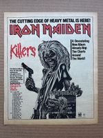 IRON MAIDEN KILLERS (B) POSTER SIZED original music press advert from 1981 with 