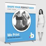 2m x 2m Roller Banner Printed - Your Artwork - Pop/Roll/Pull