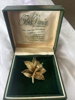 FLORA DANICA LEAVES COATED IN STERLING/GOLD PIN