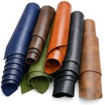 2mm Thick Vintage Oiled Leather Brown - Black - Saddle Tan - Cedar - Blue -Green