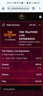 The traitors live experience tickets