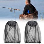 2x Midge & Mosquito Head Mesh Net Hat Face Shield for Fishing Hiking Outdoors