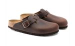 Birkenstock Taupe  Leather Boston Soft Footbed UK SIZE