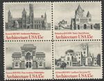 US 1980 American Architecture block of 4 set SG 1811-1814 MNH mint