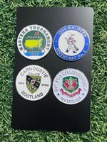 Set of 4 Flat Golf Ball Marker 1999 Majors Masters, US Open, PGA etc FREEPOST