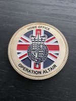 RARE Home Office Operation Altair Challenge Coin Border Force UK Union Jack Flag