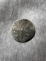 UK GB  Charles II.   1677 Silver (.925) Half Crown . Fine.  S. 3367 KM# 438.1