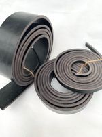 4mm thick bridle black leather strips