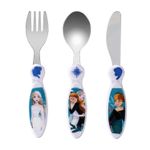 Disney Frozen Children's Kids 3pcs Cutlery Set - Knife, Fork and Spoon, Reusable