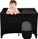 Eubeneortho Crib Blackout Cover, Breathable W 30" x L 40" (1 Panels), Black