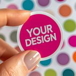 PERSONALISED ROUND CIRCLE STICKERS PRINTED CUSTOM LOGO LABELS BUSINESS GLOSSY