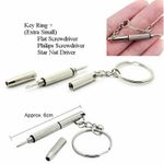 3 IN 1 MICRO PRECISION REPAIR GLASSES SCREWDRIVER KEYRING WATCH SPECTACALS SUN