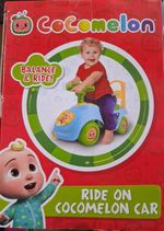 Cocomelon Balance & Ride With Hidden Storage Compartment Ride On Cocomelon Car