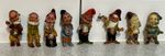 8 DIFFERENT COLLECTABLE VINTAGE PLASTIC GNOME DWARF FIGURES HONG KONG c1970's