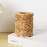 Natural Cotton Raffia Yarn Brown Crochet Summer Sun Hat Yarn 300m DIY  Beach Bag